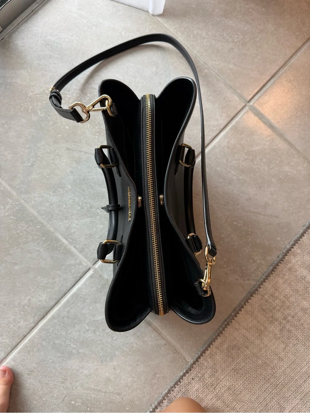 Michael Kors Camille large black satchel
